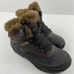Merrell Aurora 6 Ice+ Boots Women’s 5 Espresso Waterproof Winter Faux Fur 200gm